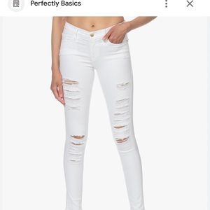 J Brand Super Skinny Off White Jeans